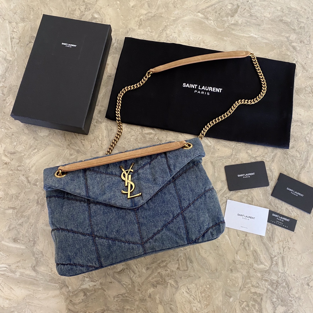 PUFFER MEDIUM BAG IN QUILTED LAMBSKIN-29CM