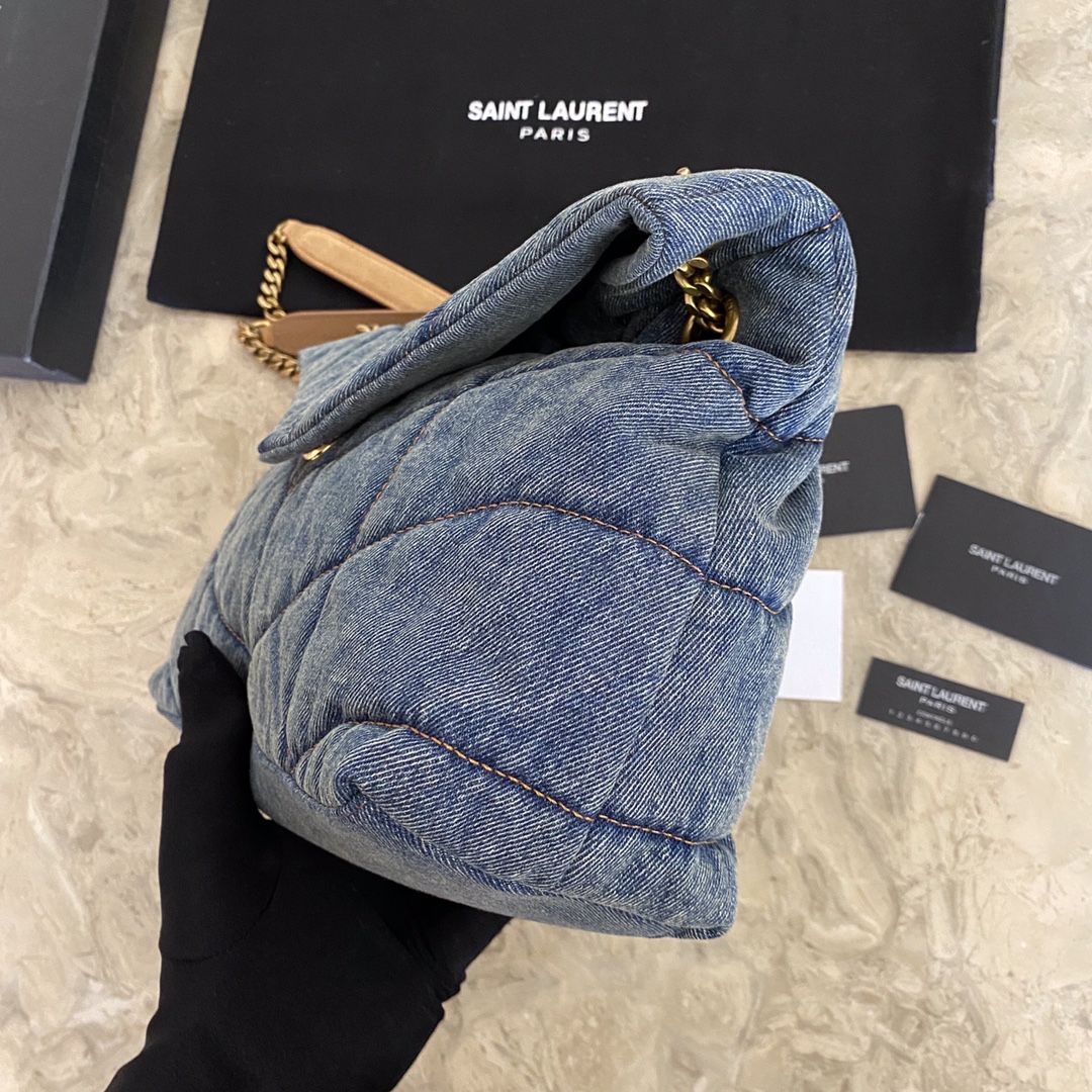 PUFFER MEDIUM BAG IN QUILTED LAMBSKIN-29CM