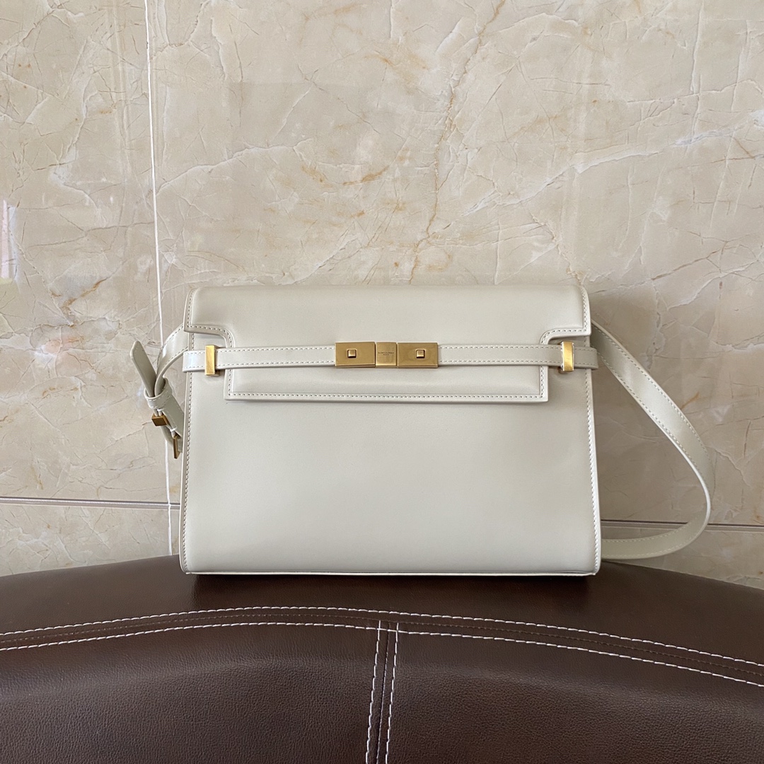 MANHATTAN MEDIUM SHOPPING BAG IN BOX SAINT LAURENT LEATHER