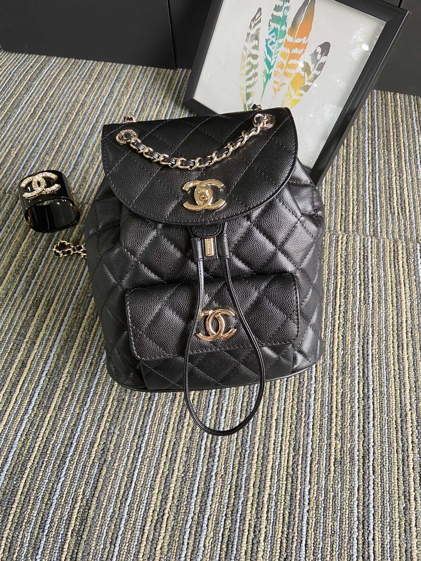 Ch*el ball pattern backpack