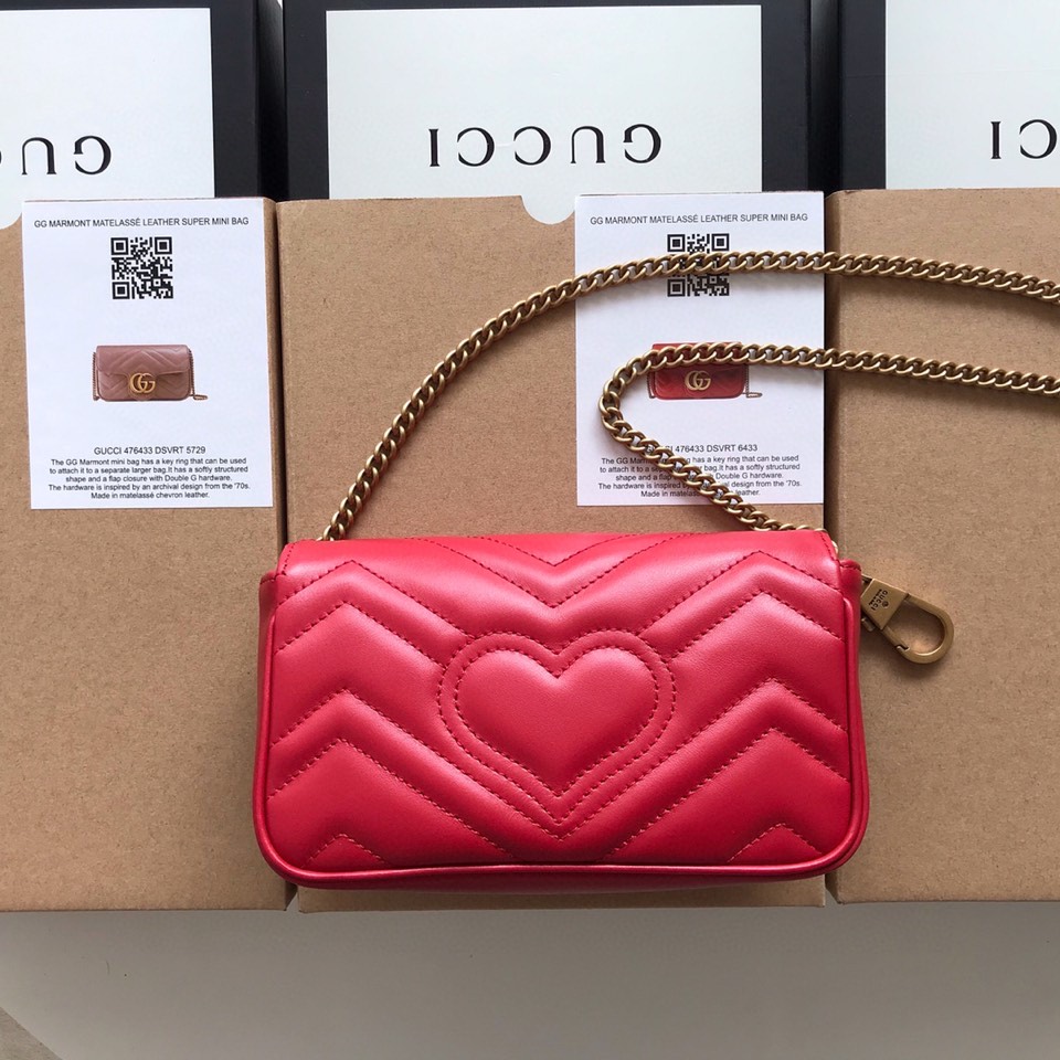 gg marmont matelassé leather S*per mini bag