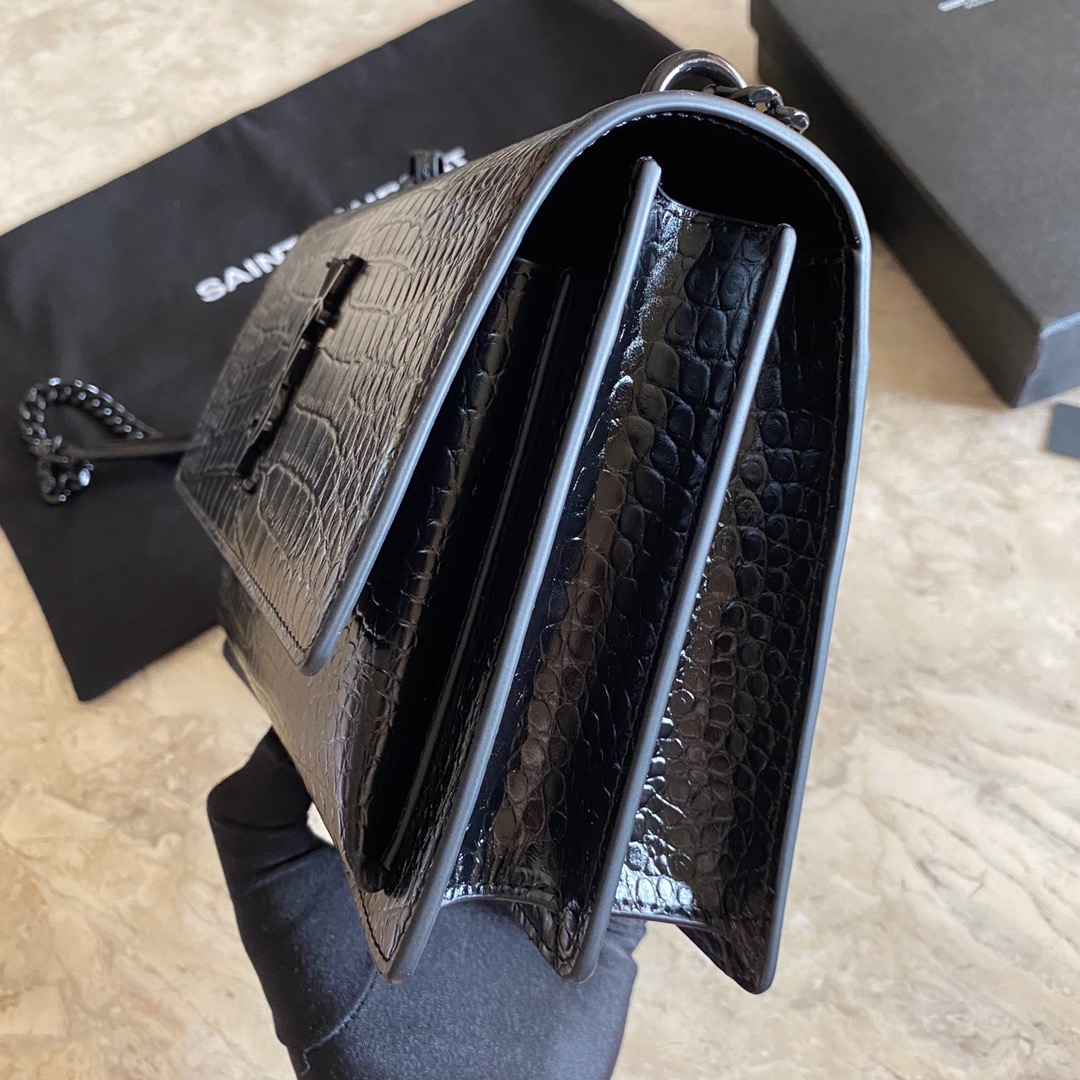 MANHATTAN MEDIUM SHOPPING BAG IN BOX SAINT LAURENT LEATHER