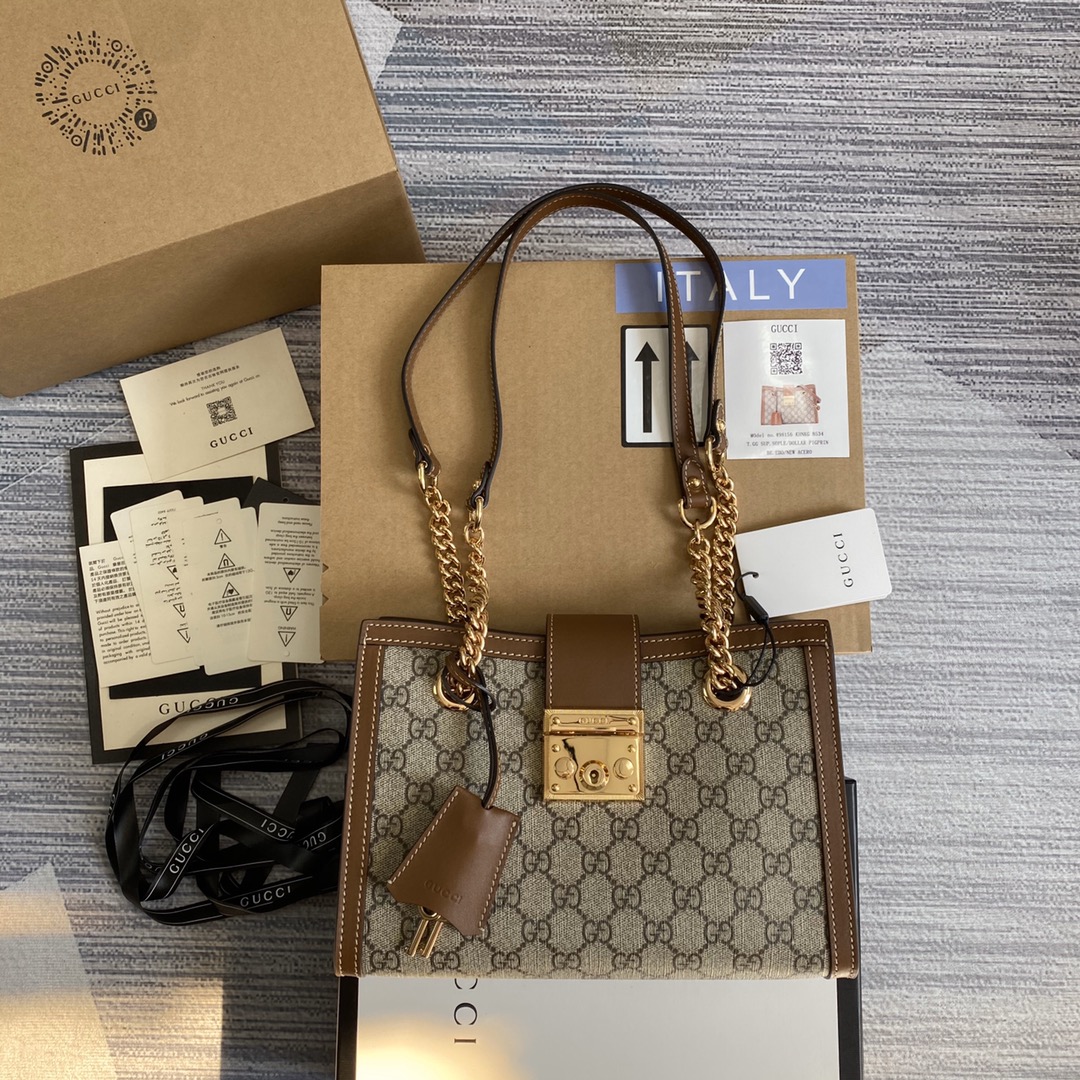 G*u*i padlock small shoulder bag
