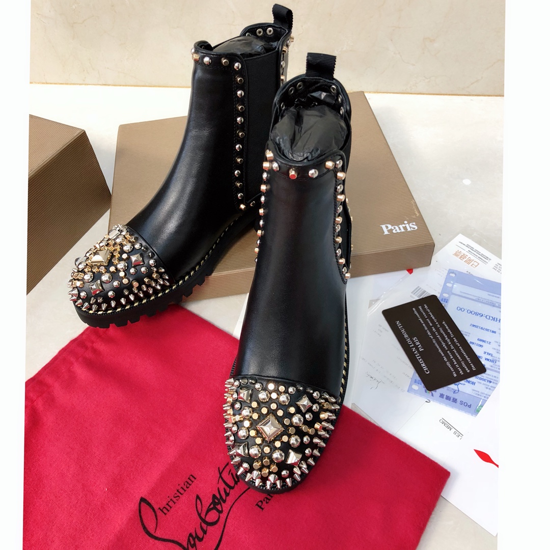 Ch**an louboutin wedges ankle boots