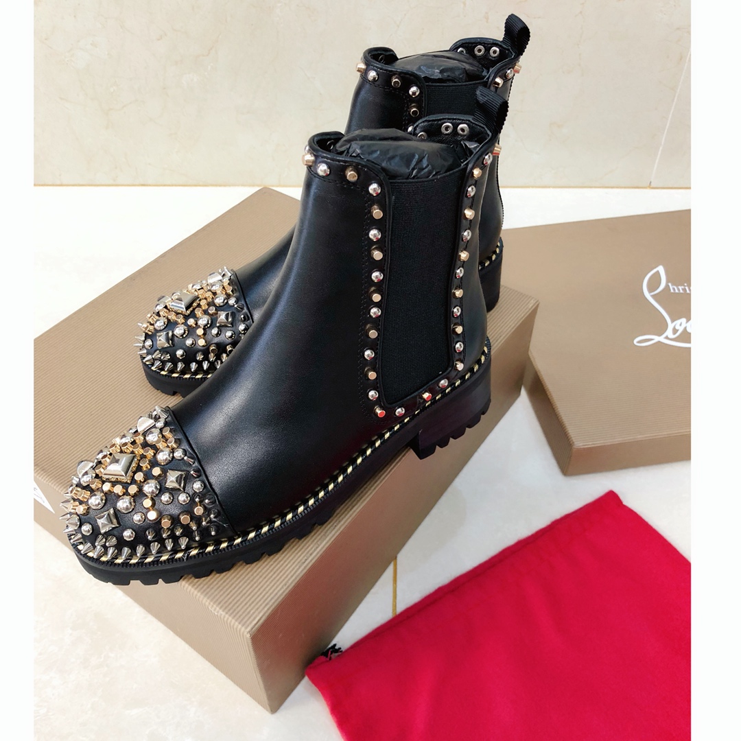 Ch**an louboutin wedges ankle boots