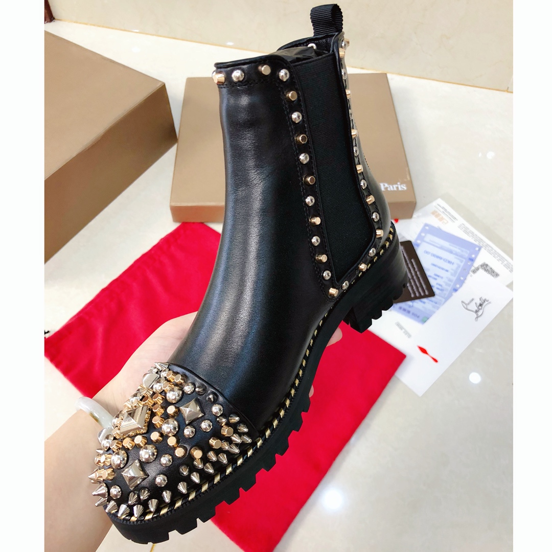 Ch**an louboutin wedges ankle boots