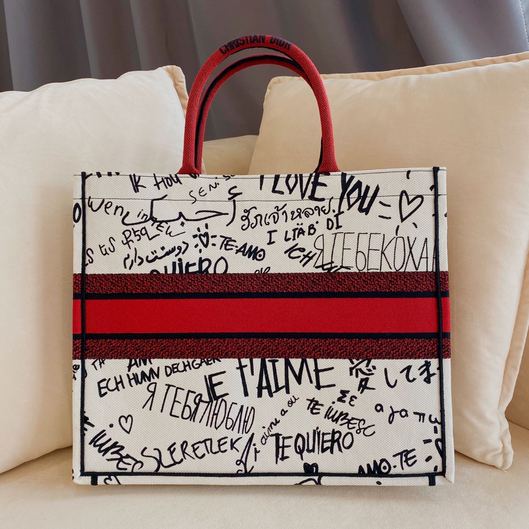 ‘I Love You’ Book Tote – large
