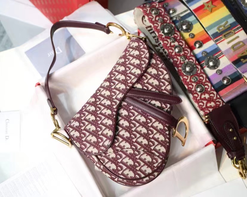 D*or saddle bag in red