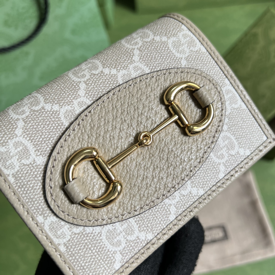 G*u*i horsebit 1955 card case wallet