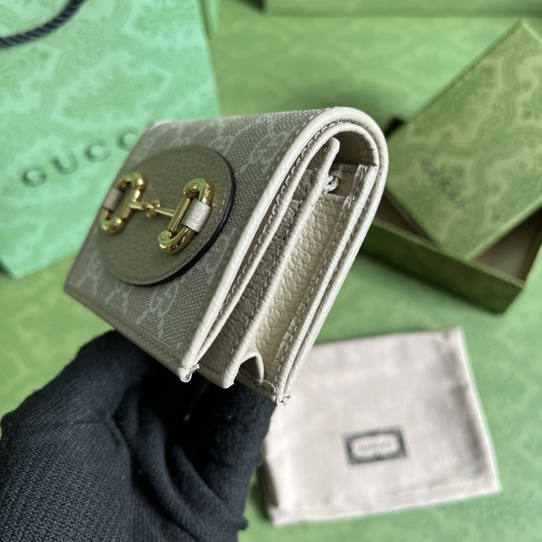 G*u*i horsebit 1955 card case wallet