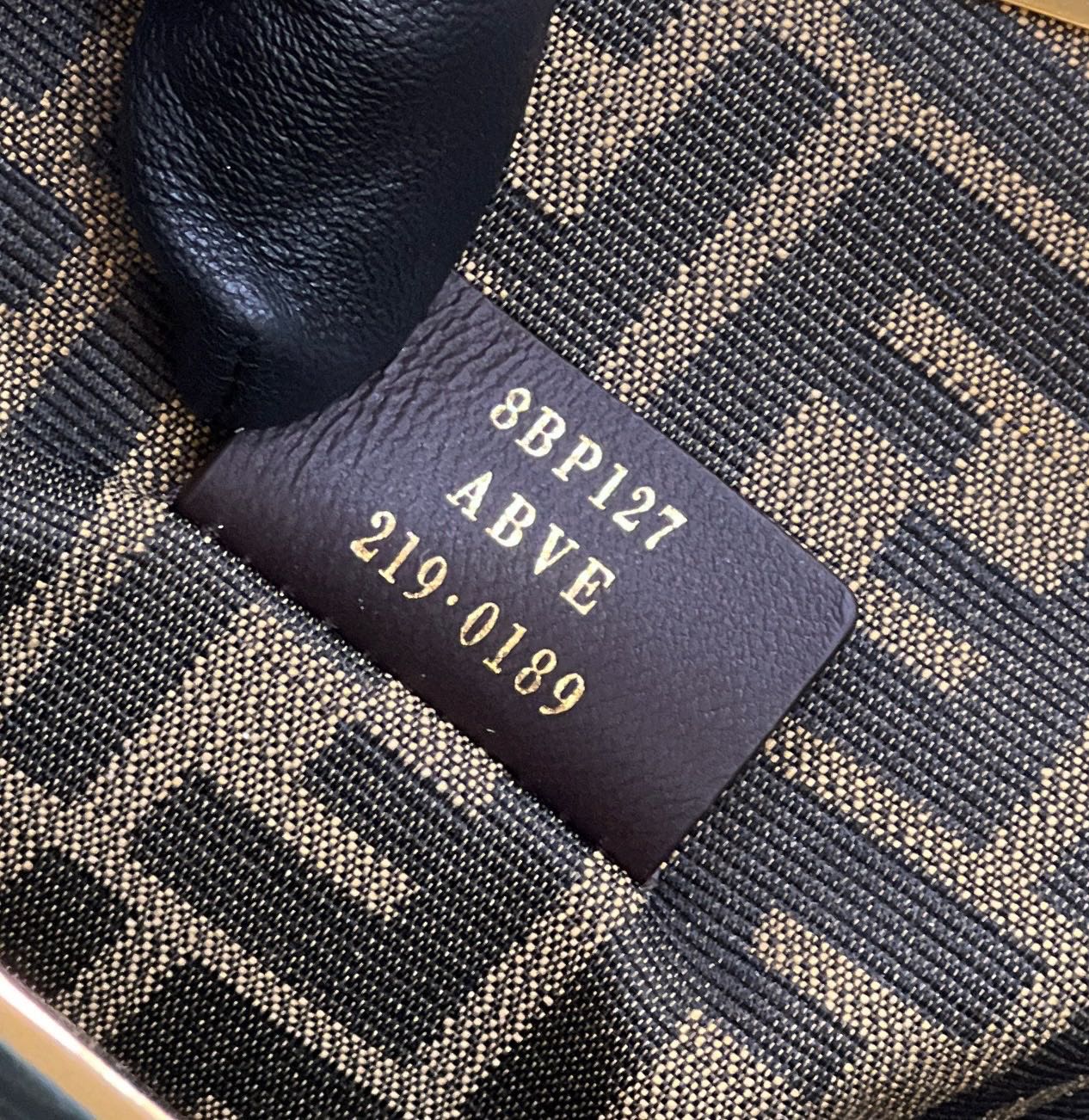 F**di first medium dark green leather bag