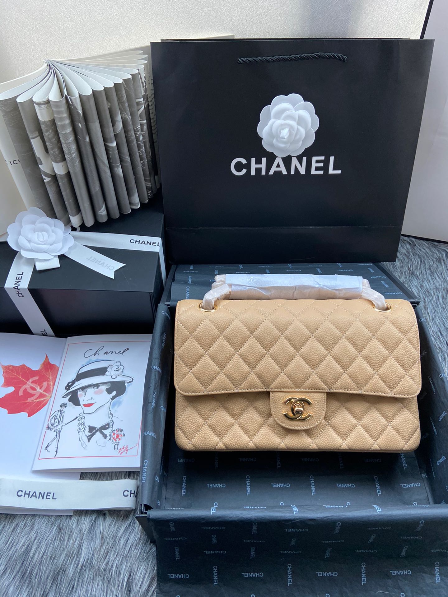 Ch*el flap bag