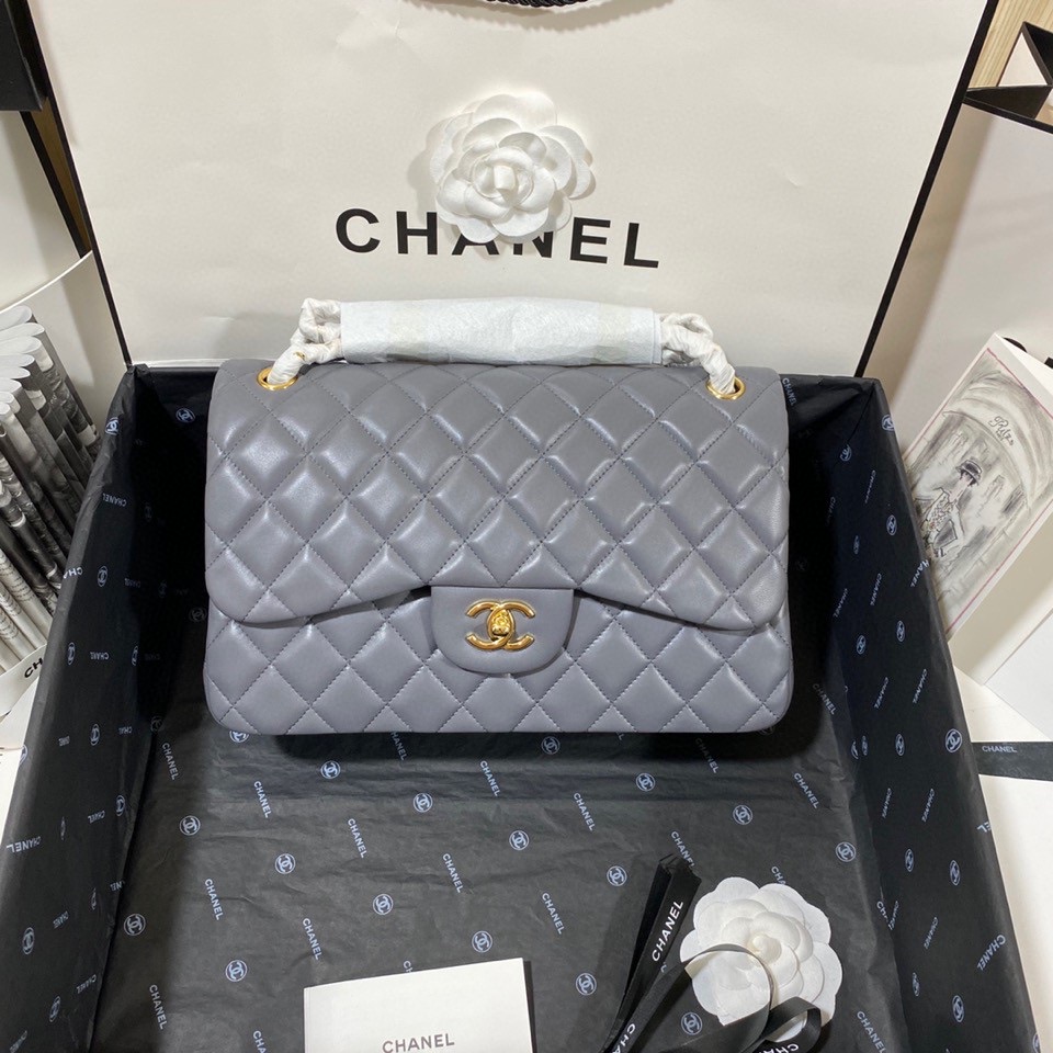 Ch*el flap bag large