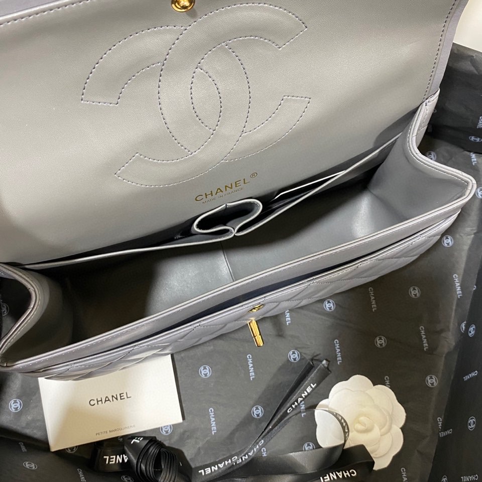 Ch*el flap bag large