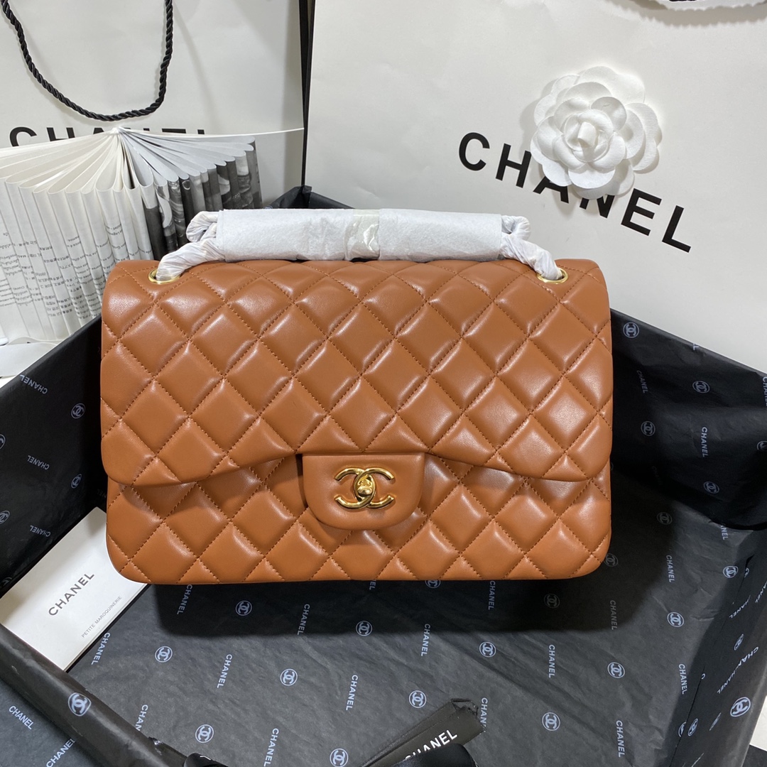 Ch*el flap bag large