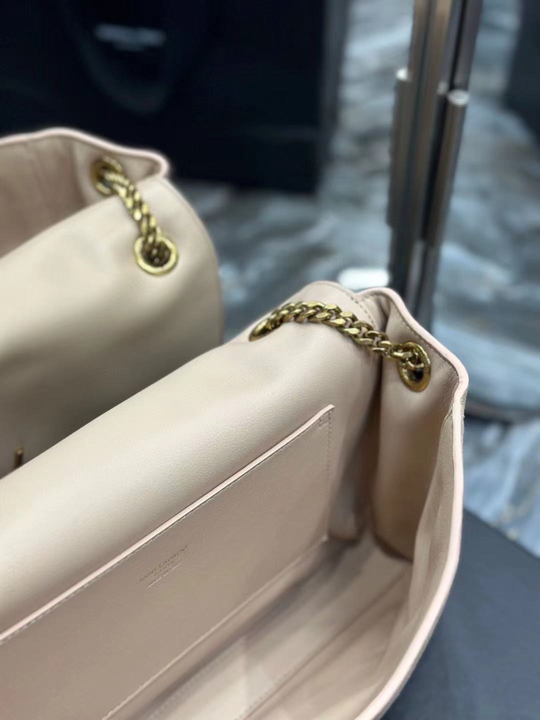 SAINT LAURENT Kate reversible suede and leather shoulder bag
