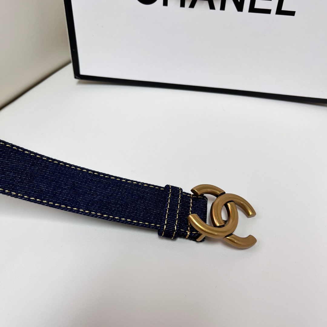 Ch*el pre-owned 1990s cc turn-lock denim belt