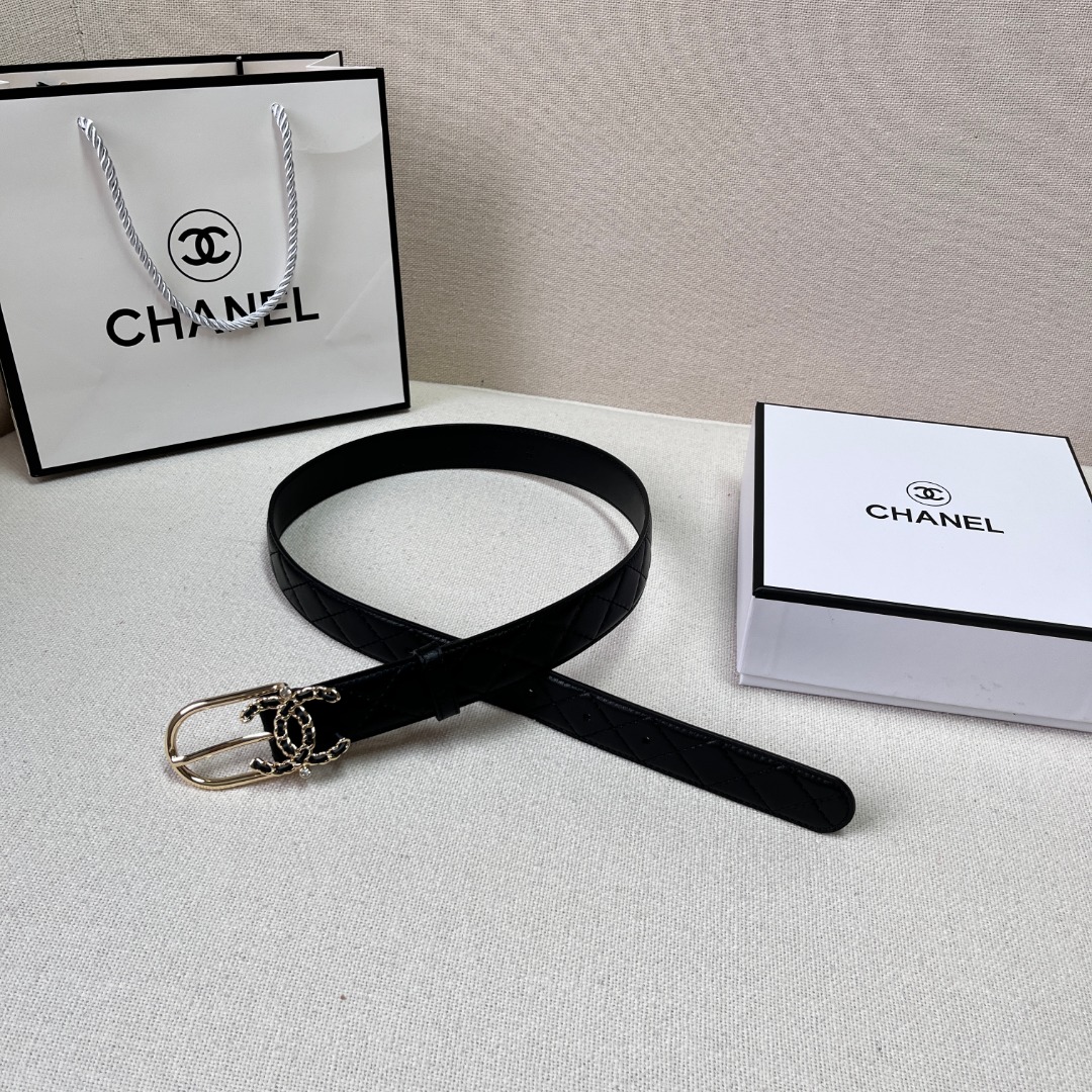 Ch*el leather belt