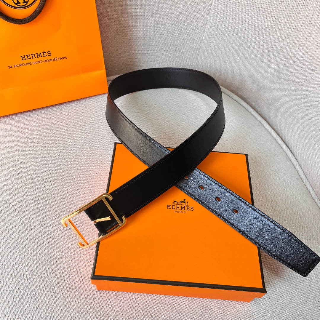 H**mes leather belt 1