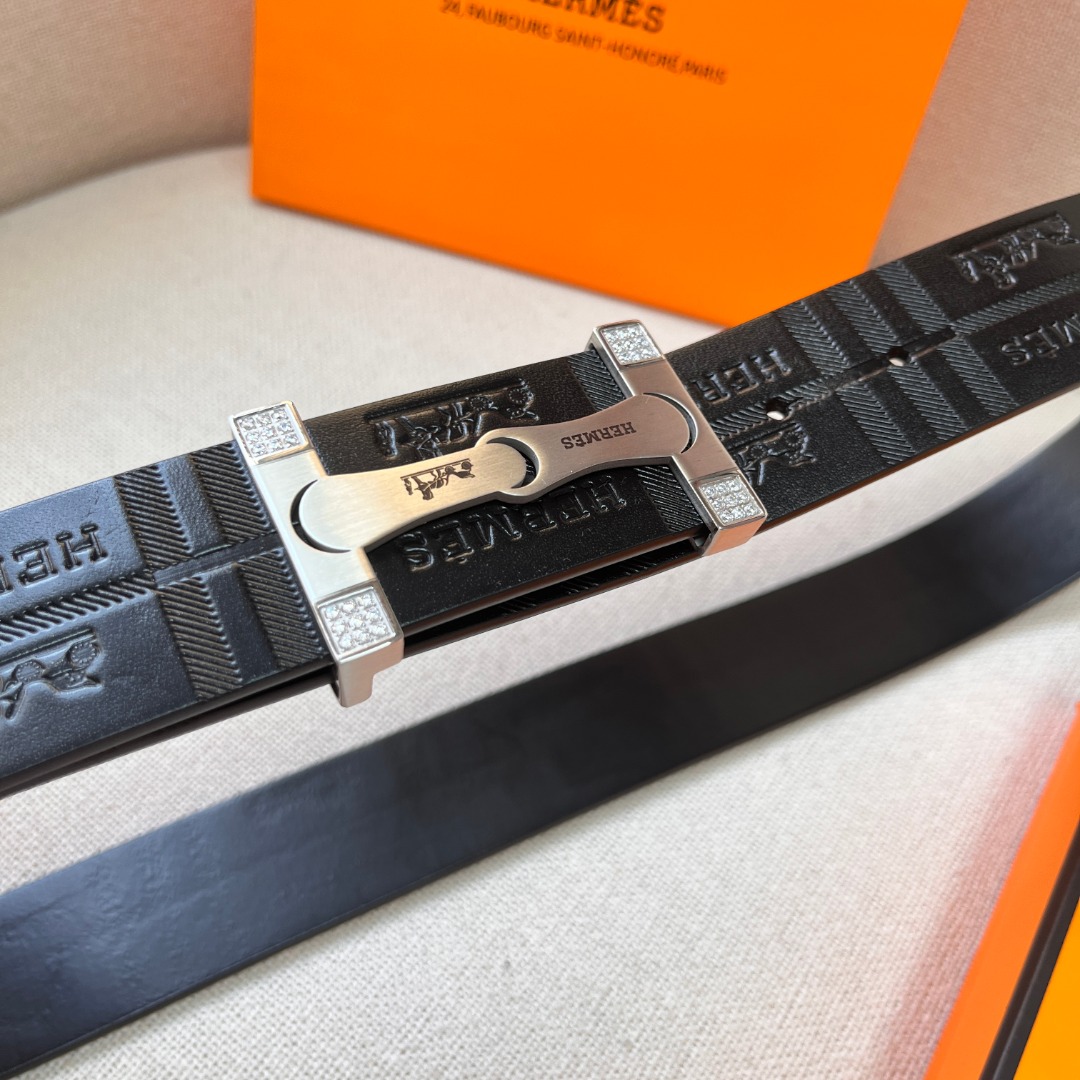 H**mes leather belt 2