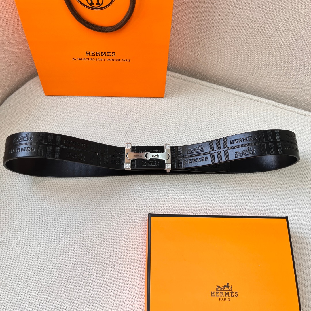 H**mes leather belt 2