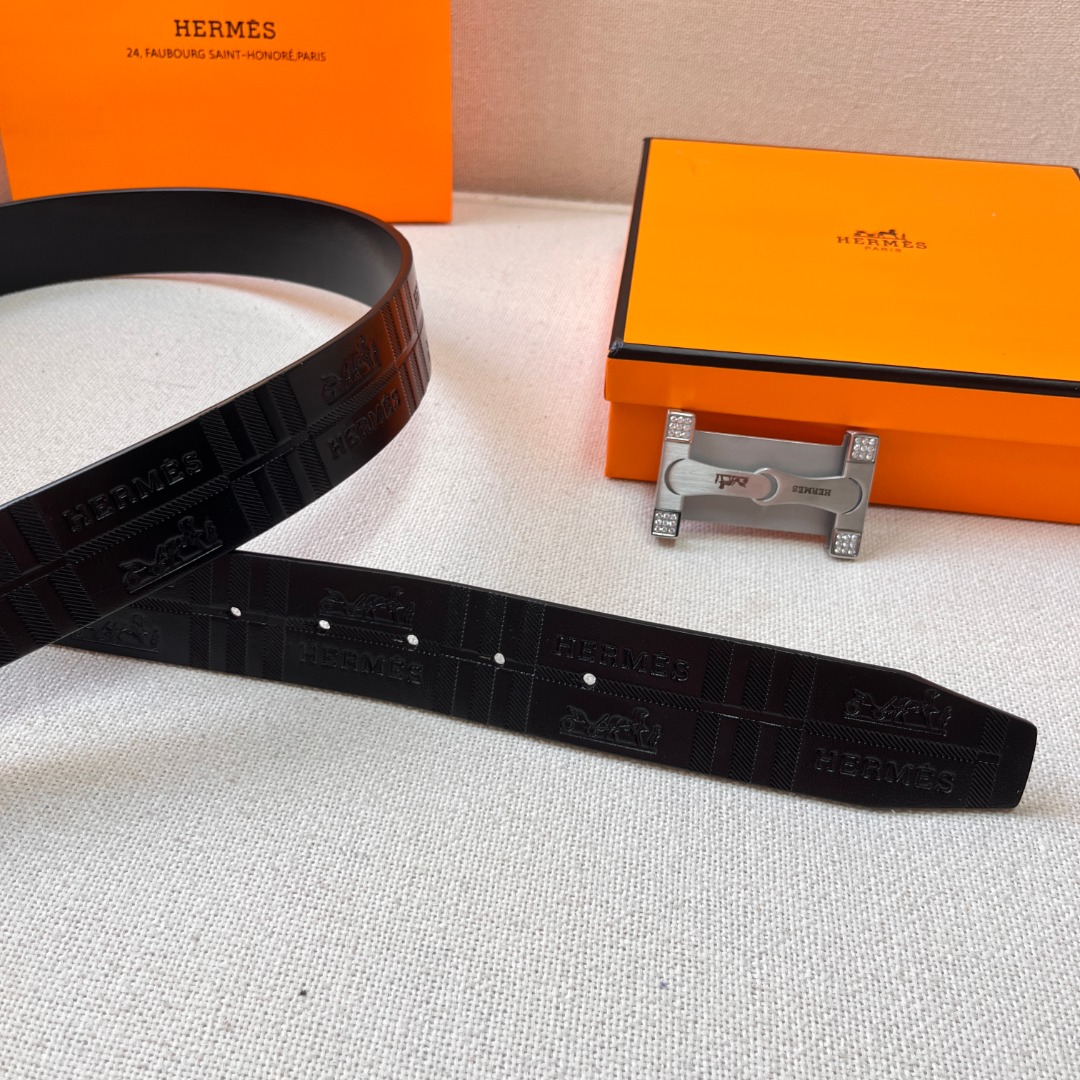 H**mes leather belt 2