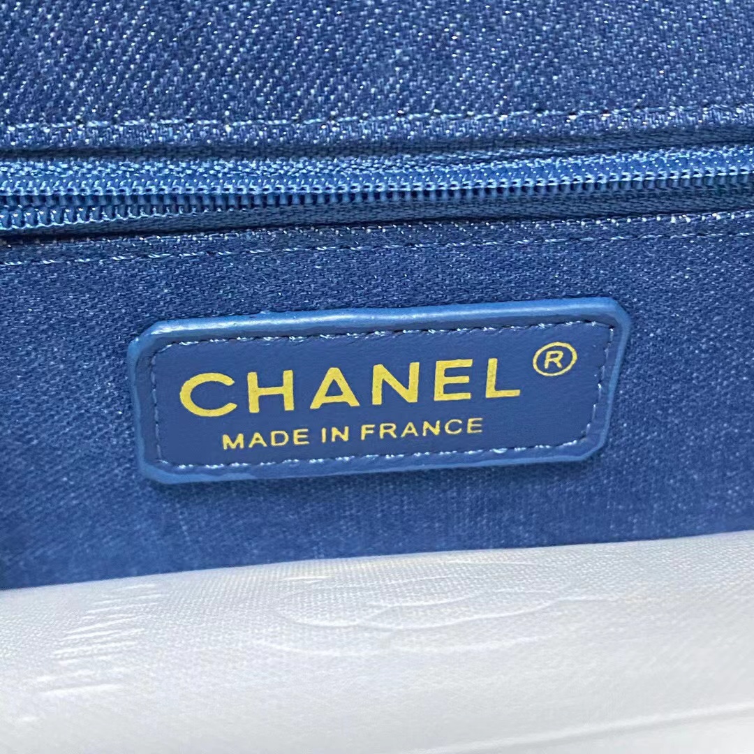 Ch*el dehnim flap bag