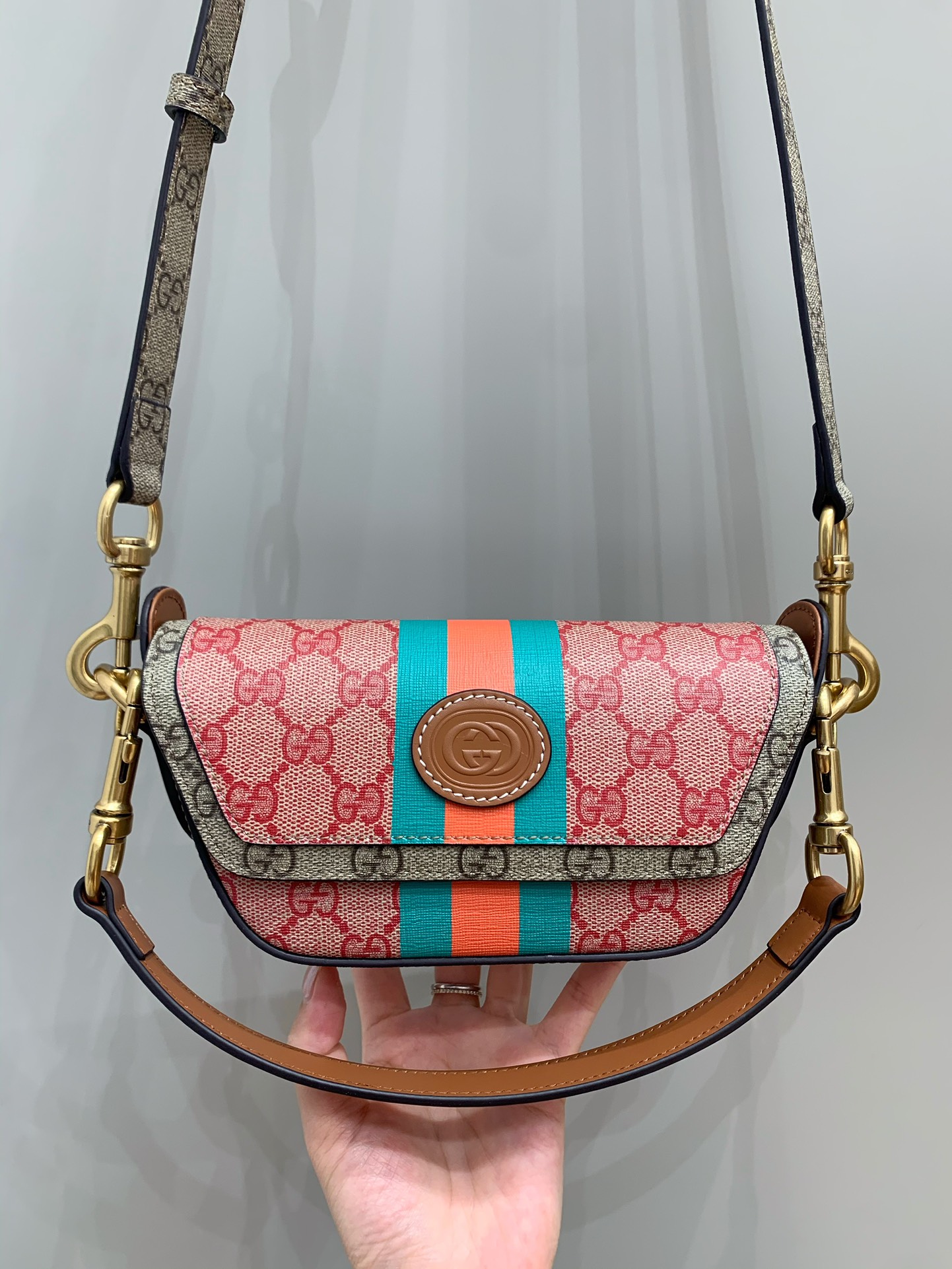 mini canvas gg S*p*e top-handle bag