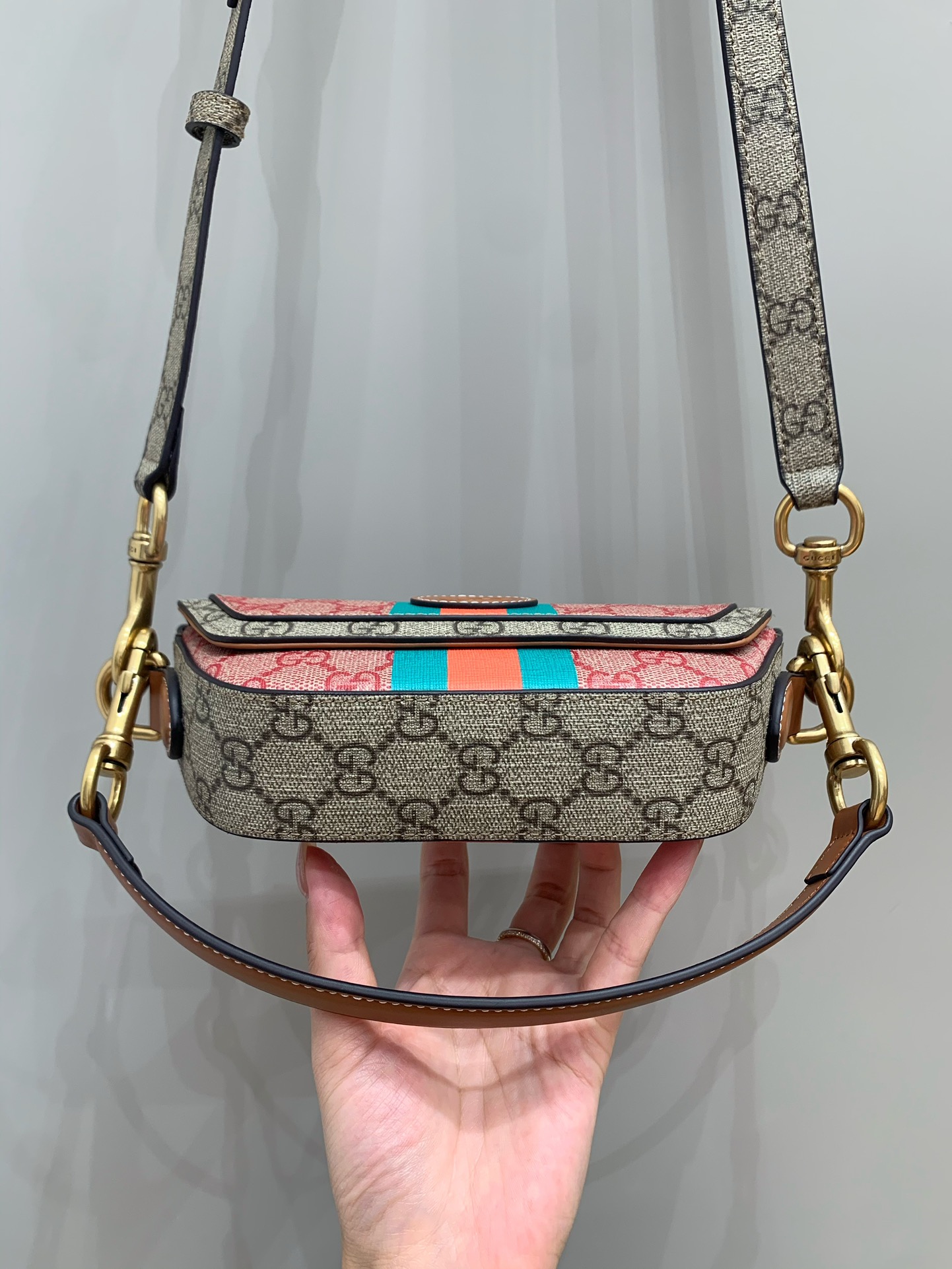 mini canvas gg S*p*e top-handle bag