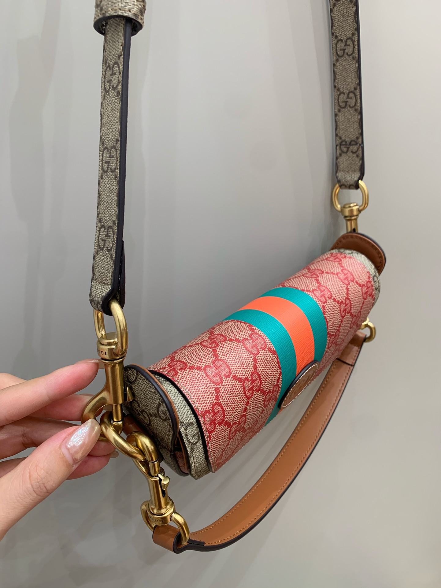 mini canvas gg S*p*e top-handle bag