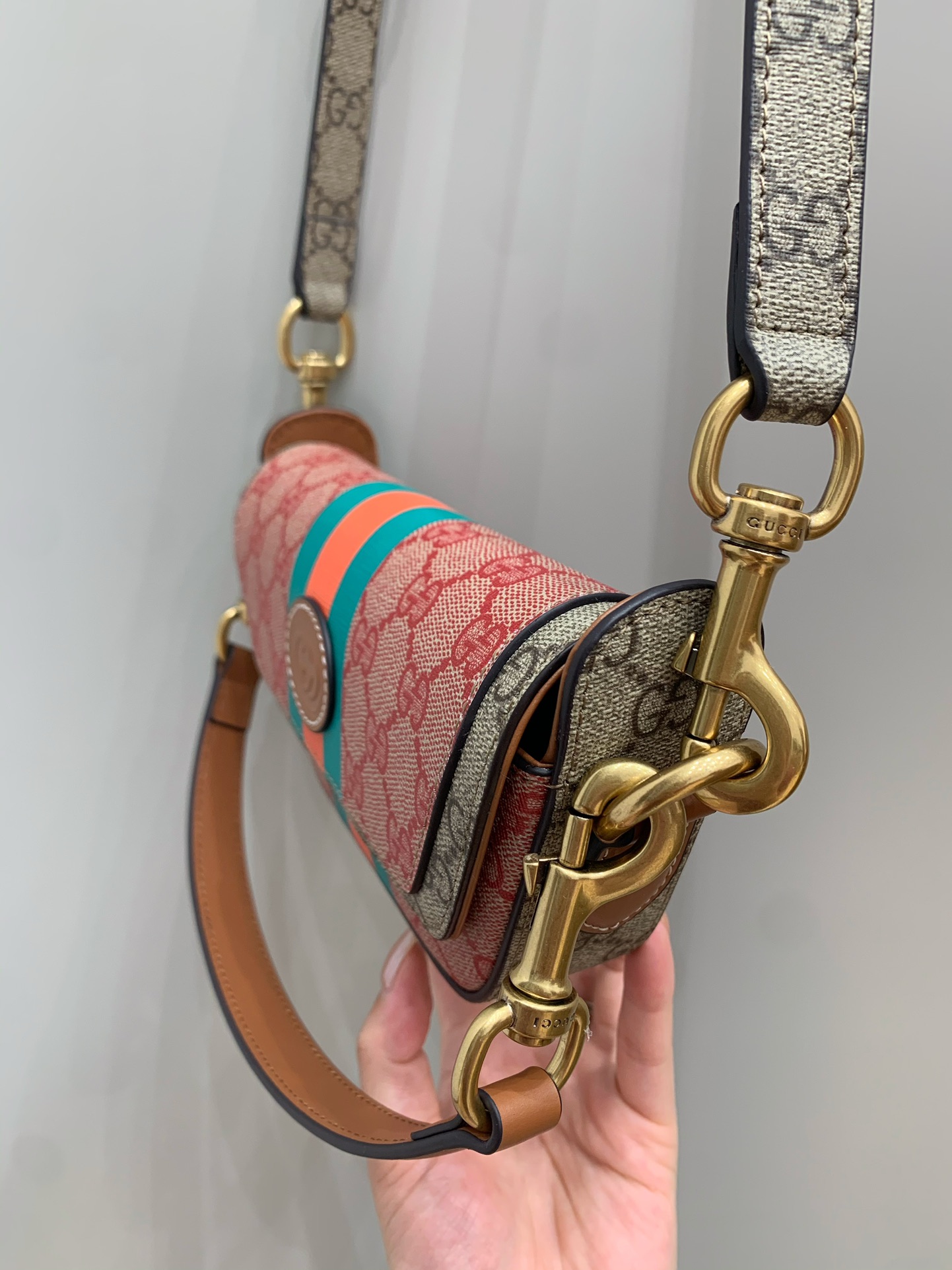 mini canvas gg S*p*e top-handle bag