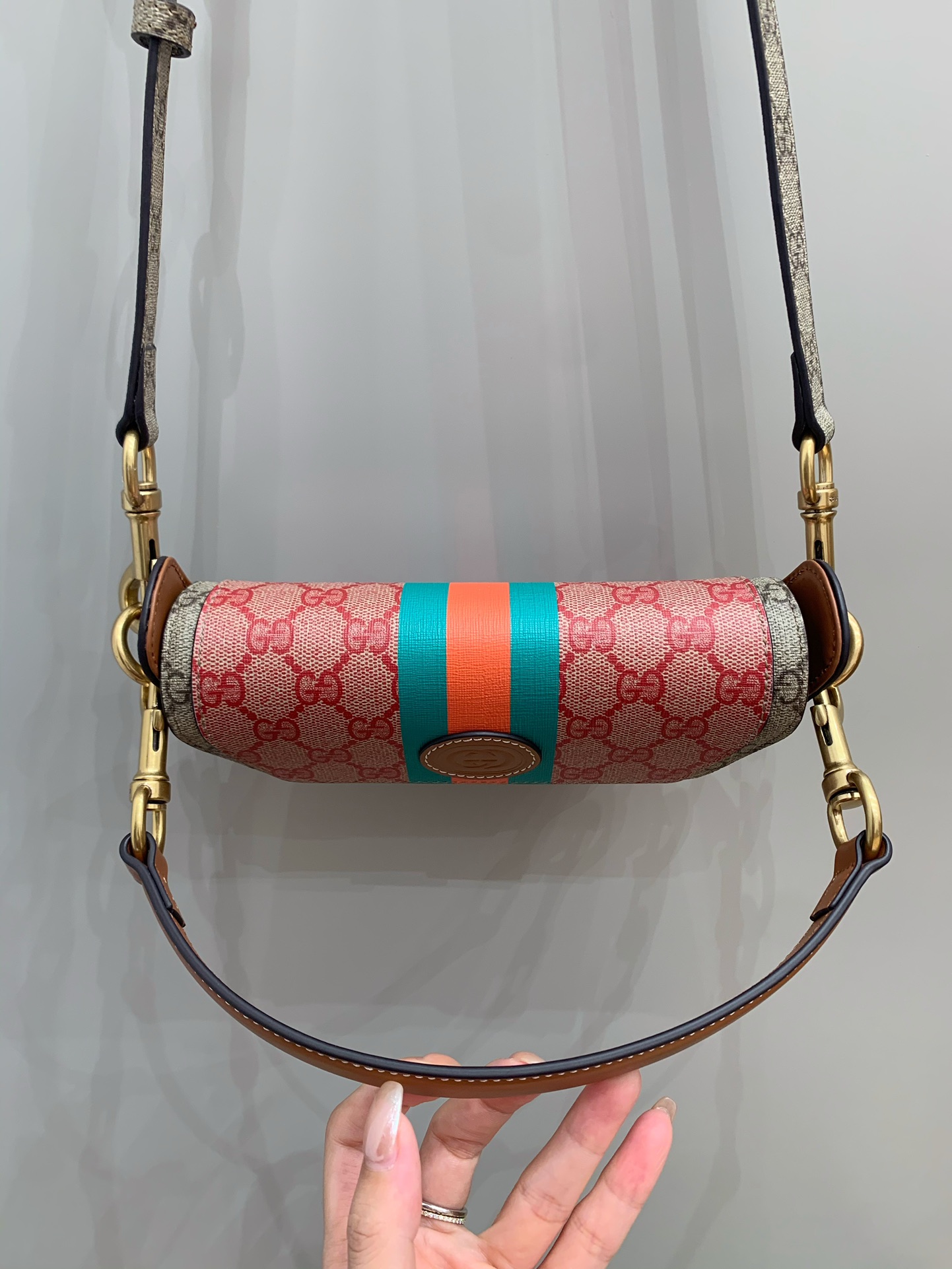 mini canvas gg S*p*e top-handle bag