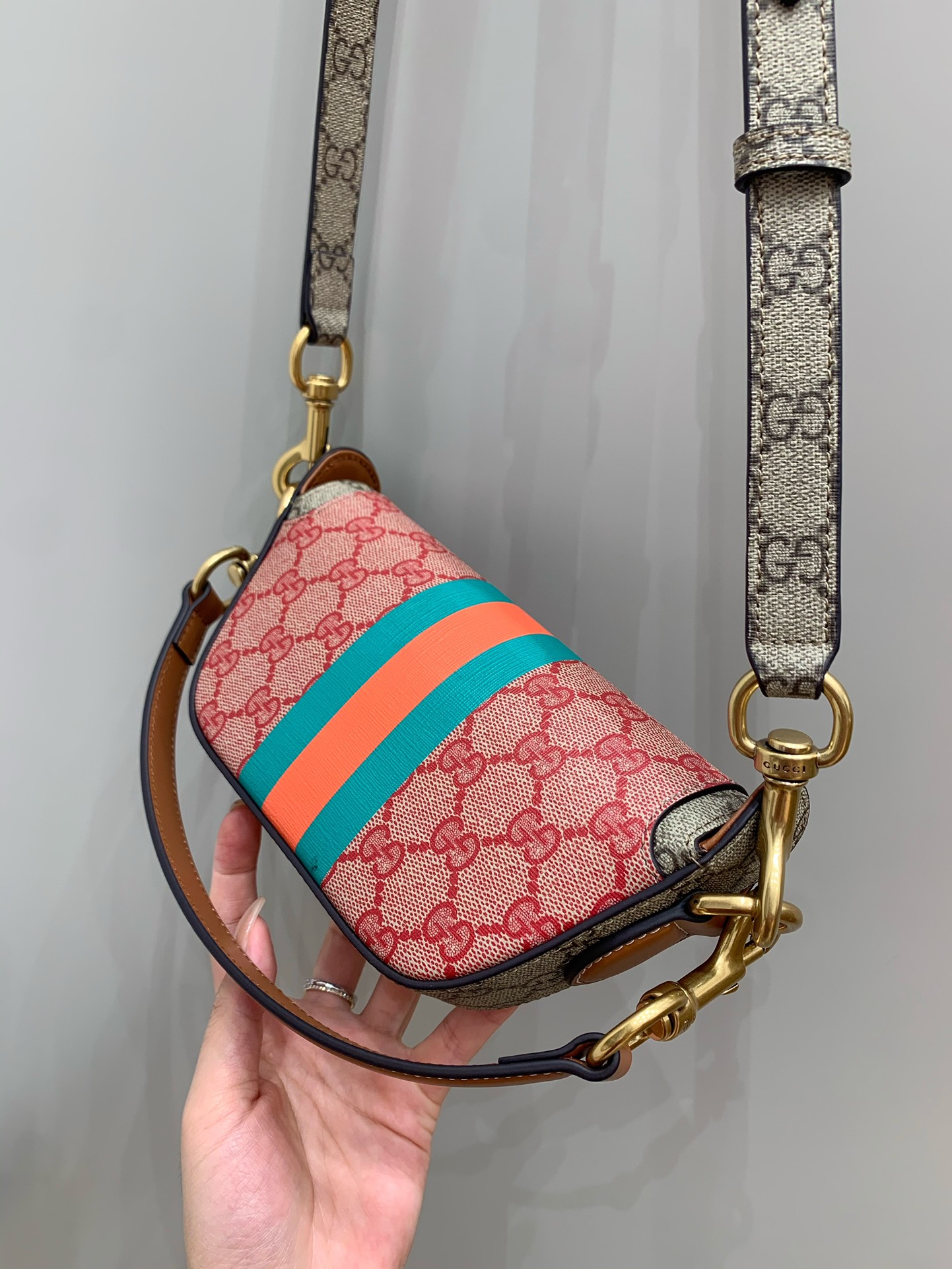 mini canvas gg S*p*e top-handle bag