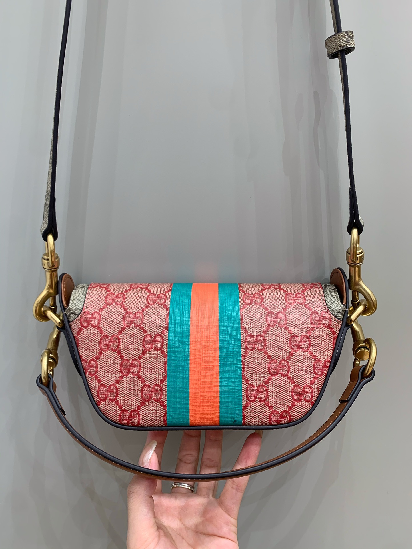 mini canvas gg S*p*e top-handle bag