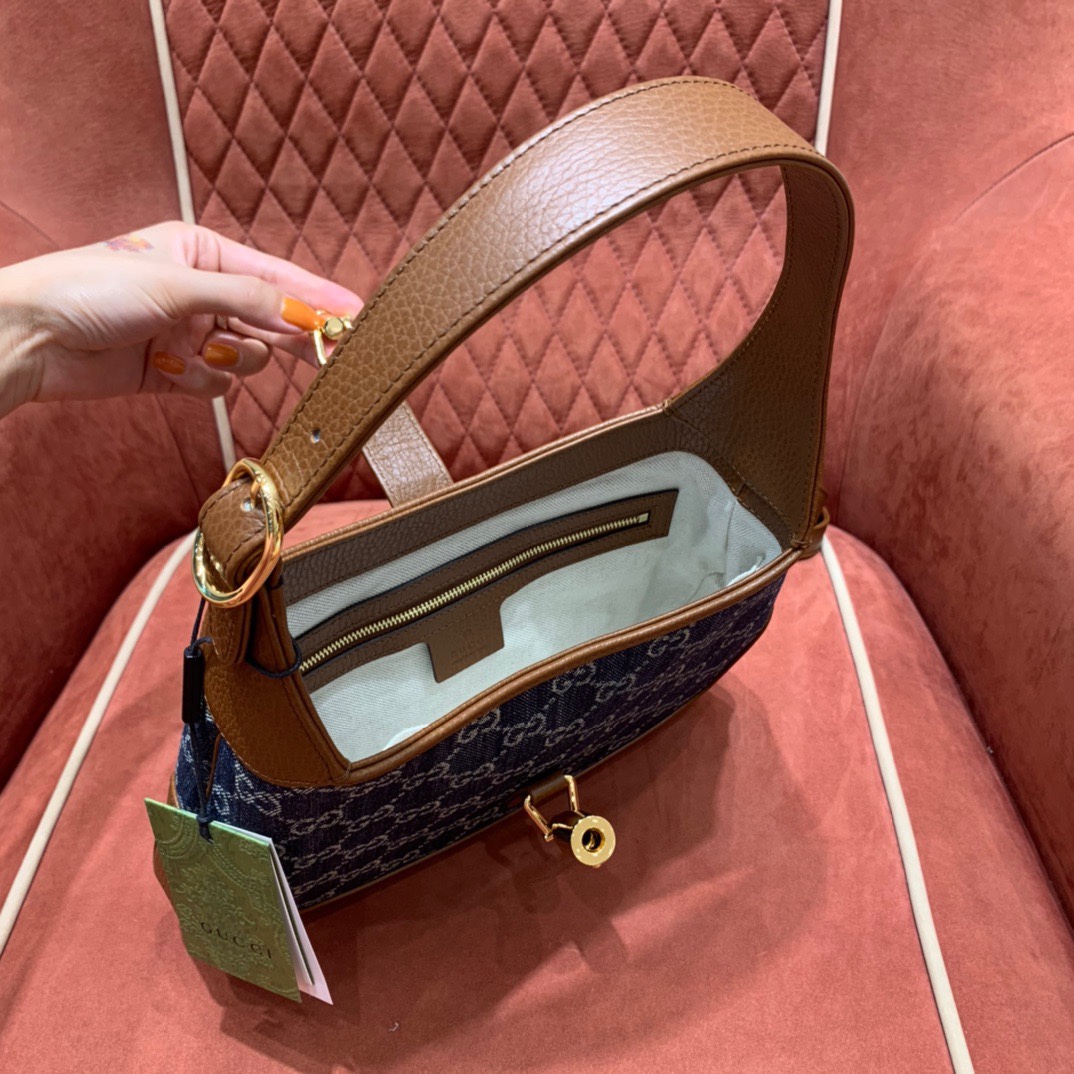 Gucc1 denim handbag