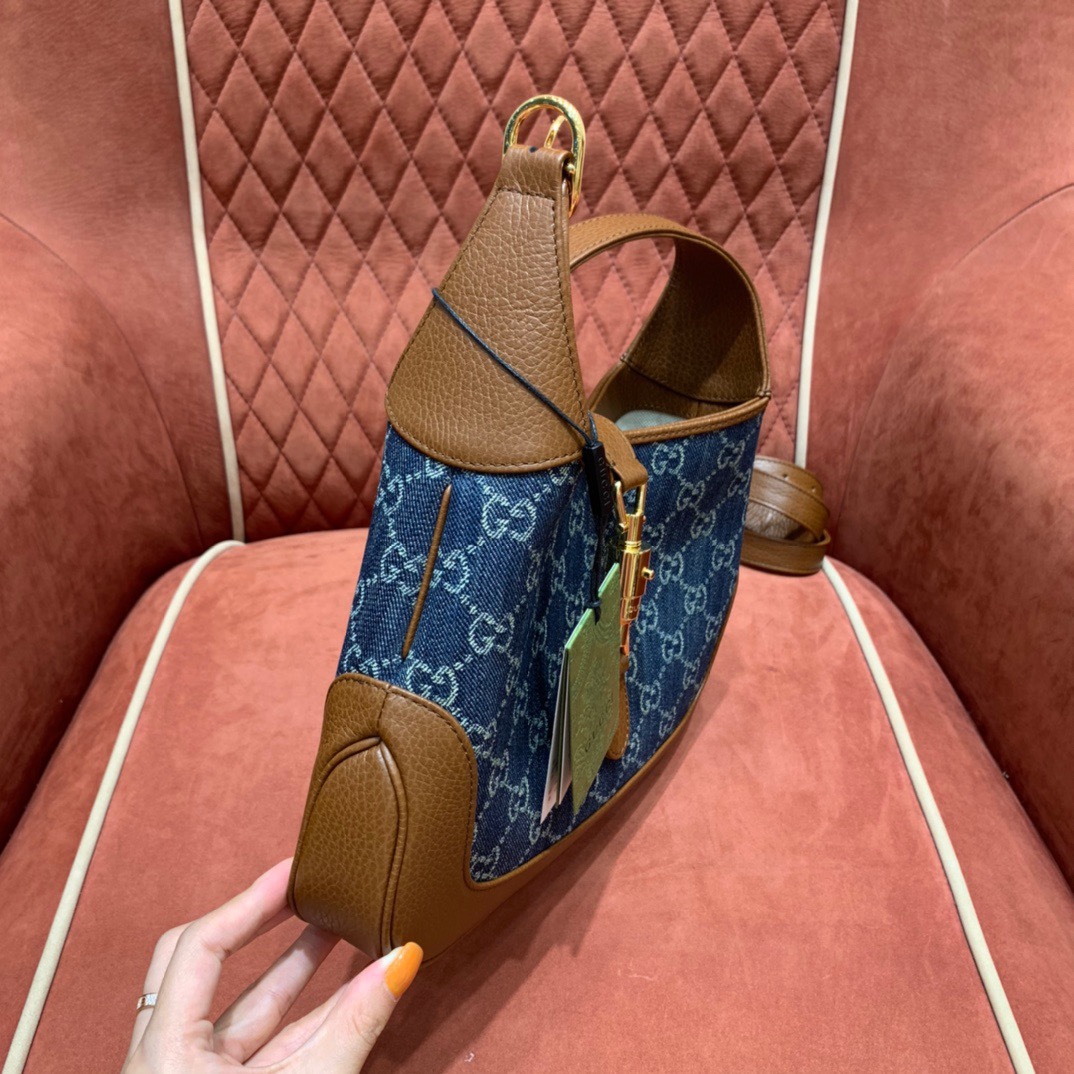 Gucc1 denim handbag