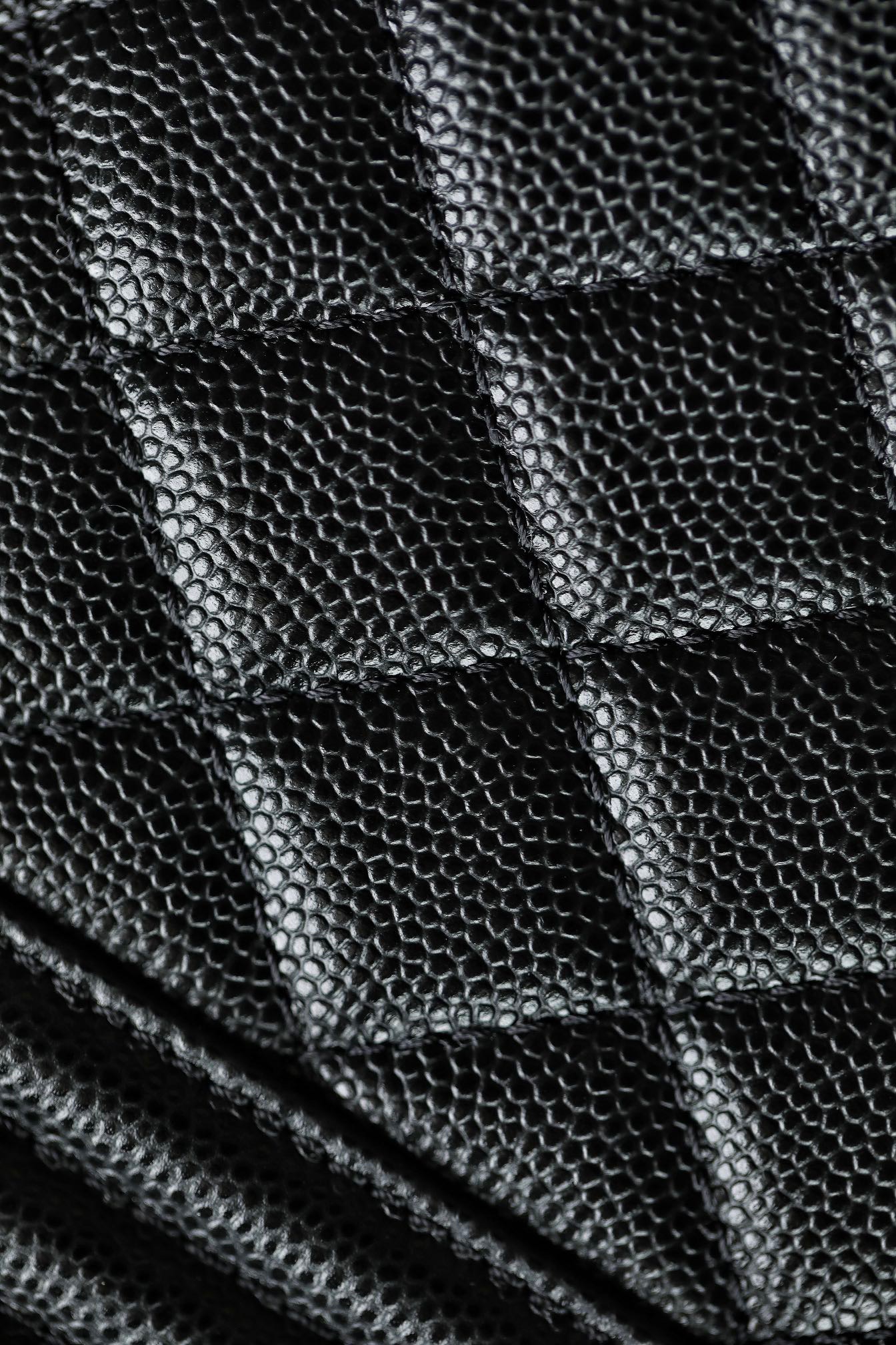 Ch*el boy sliver hardware caviar cow leather