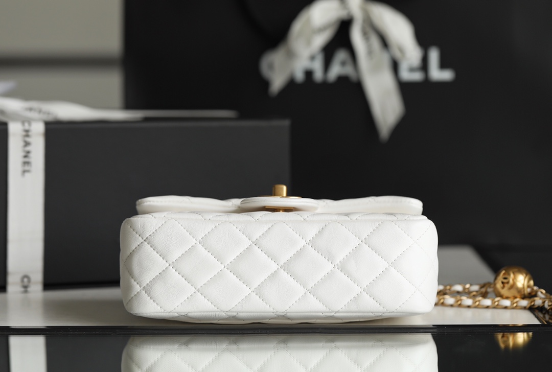 Ch*el classic flap mini with golden ball