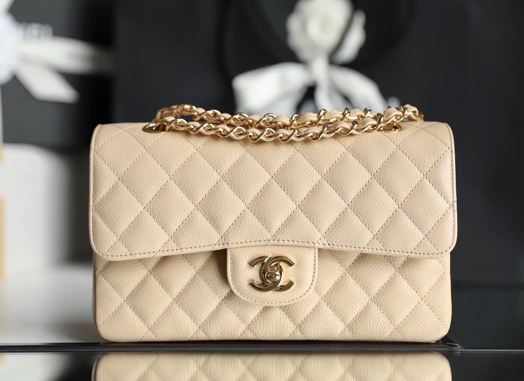 Ch*el small classic flap bag