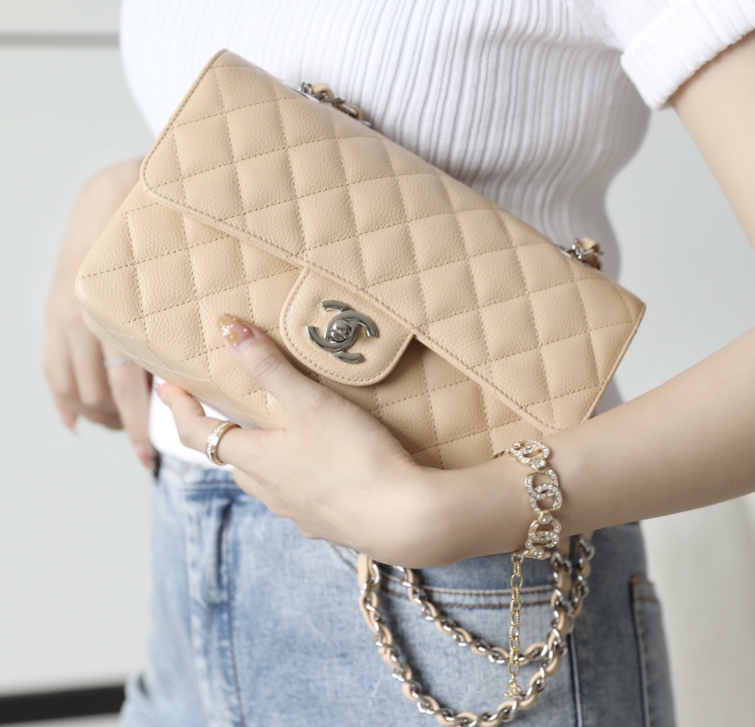 Ch*el small classic flap bag